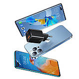 Адаптер мережі USAMS Dual Ports GaN Mini US-C144 T43 USB, Type-C, 33W, QC, чорний, фото 3