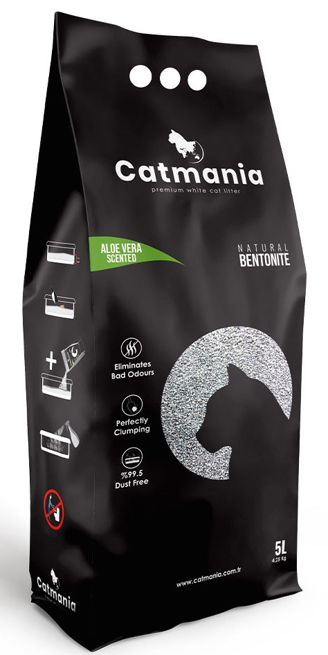 Бентонітовий наповнювач з ароматом алое вера 5 л Catmania