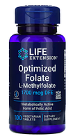 Life Extension,Optimized folate, Оптимизированный фолат, 1000 мкг, 100 таблеток в растительной оболочке
