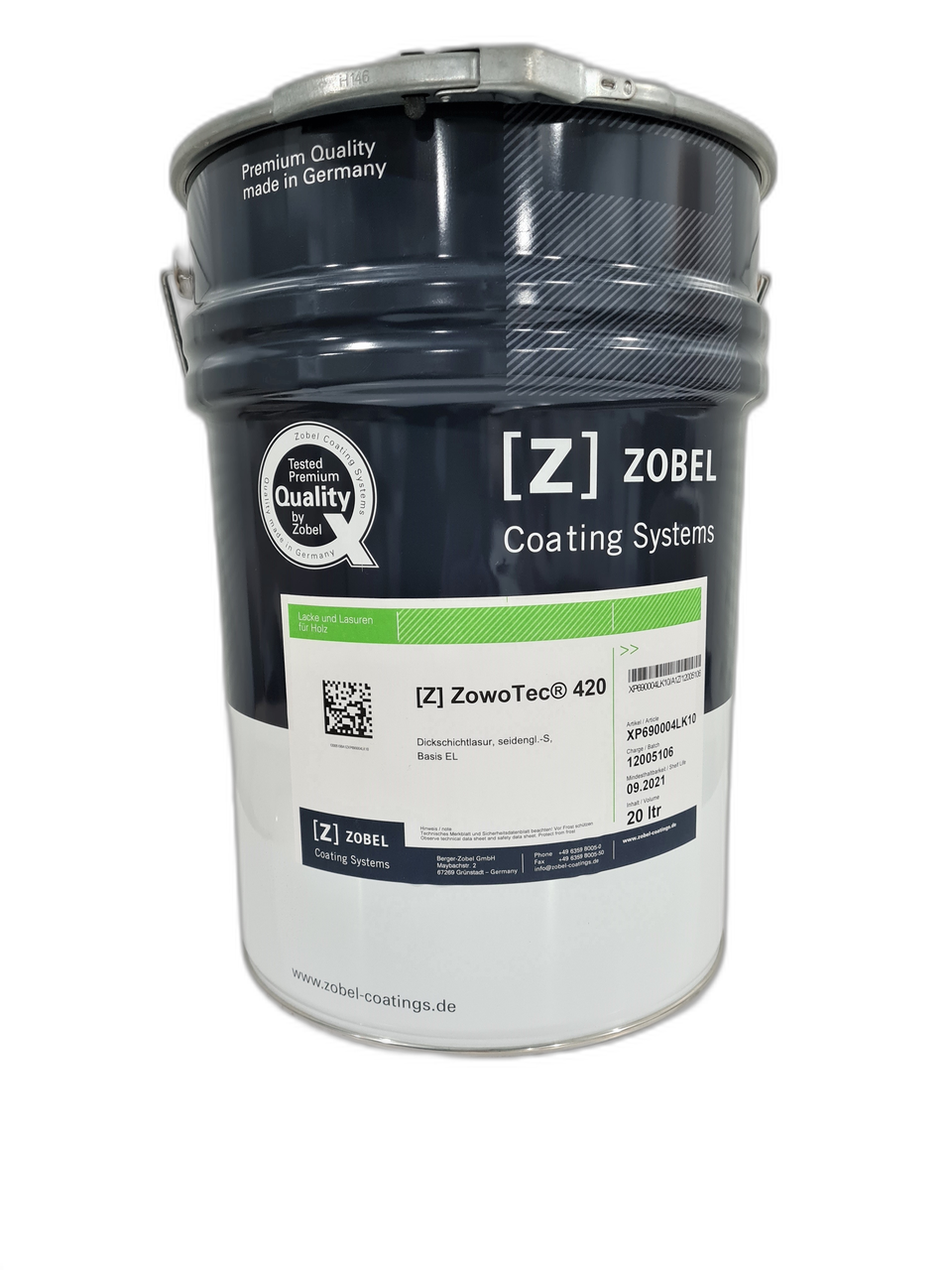 Лак для вікон водний (товстошарова лазур) Zowo-tec 420 EL (тара 20 л), Zobel (Німеччина)