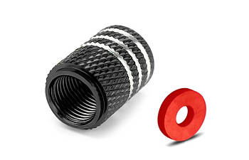 Металеві ковпачки на ніпель з логотипом Mazda сірий