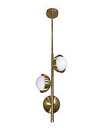 Современная люстра на 3 лампочки с цоколем G9 с двойными плафонами корпус бронза Levistella 761V1025-3