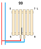 Вертикальний радіатор Blende 2 H-1800 мм, L-504 мм Betatherm, фото 2