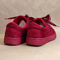 Кросівки мокасини Червоні зі стрічками кріпери екозамша демісезон жіночі кеді, фото 3