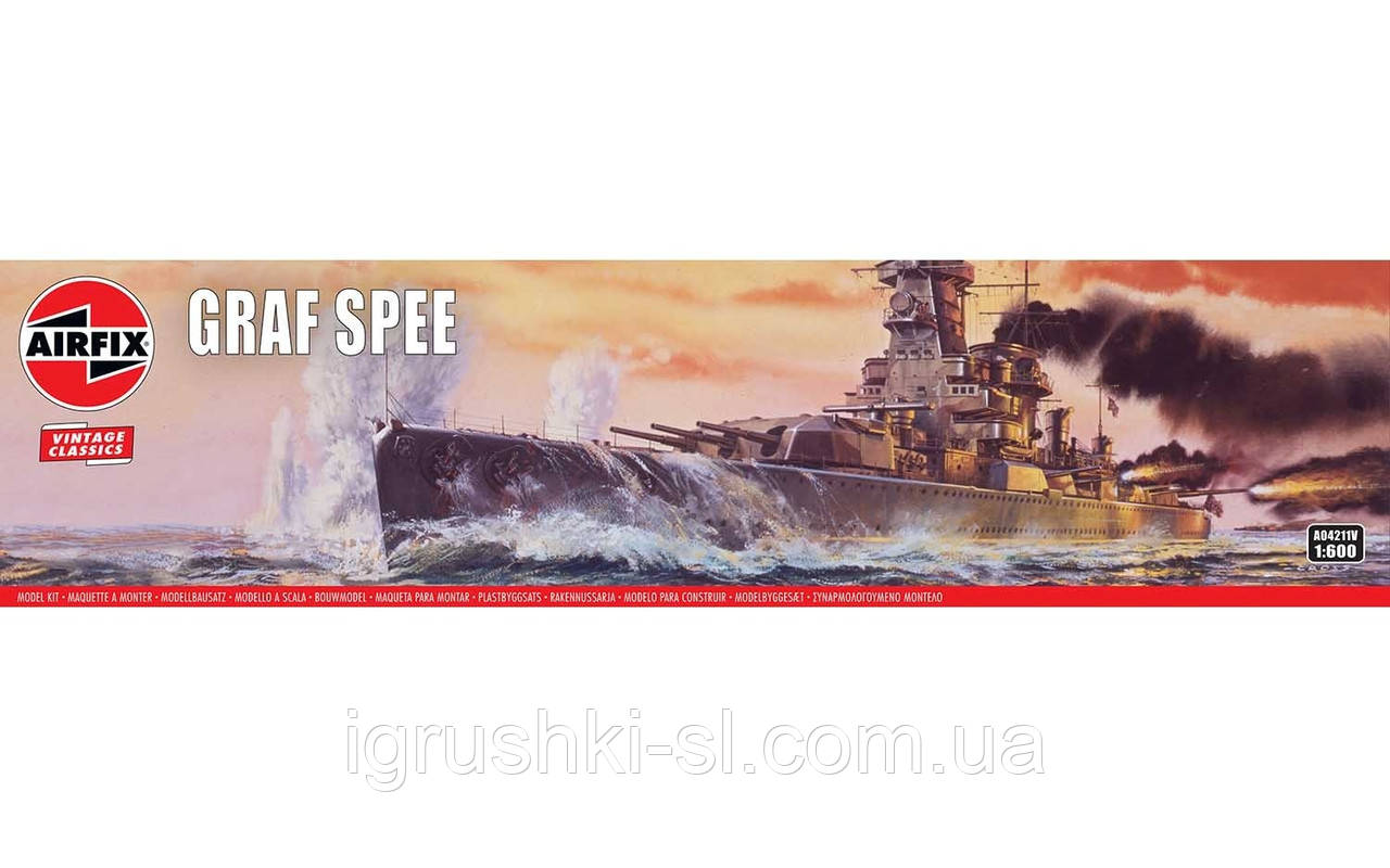 Збірна модель (1:600) Німецький важкий крейсер Admiral Graf Spee