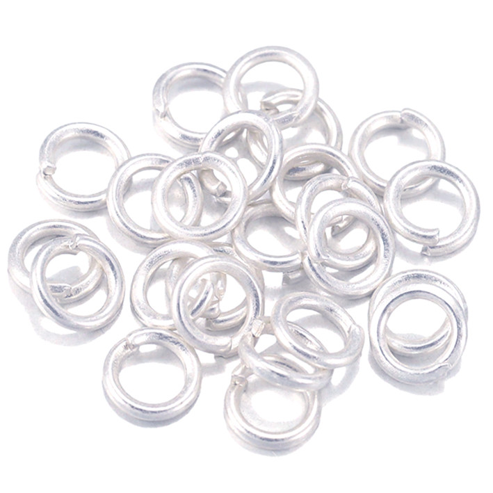 Кільця Одинарні 6 мм 10 грамів Світло Сріблясті З'єднувальні, Фурнітура для Створення Біжутерії та Прикрас, фото 1