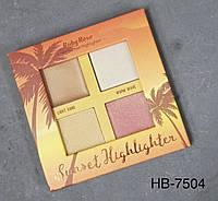 Палитра хайлайтеров Ruby Rose Sunset Highlighter HB-7504