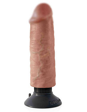 Реалістичний вібратор King Cock 6" Vibrating Cock Piedream на присоці all Оригінал, фото 1