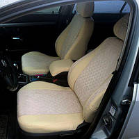 Чехлы на сиденья из экокожи и антары Toyota Avensis 2 поколение 2002-2008 EMC-Elegant