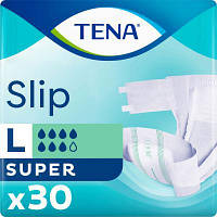 Памперсы для взрослых Tena Slip Super, размер Large 30 шт, взрослые подгузники (7322541118499) DL