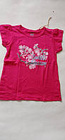 Дитяча футболка дівчинка малинова квіти Сакури LUPILU® 98-104