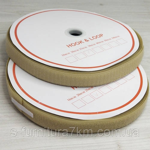 Купить Липучка швейная пришивная 2,5 см Бежевая 22,5 м., цена 280 ...