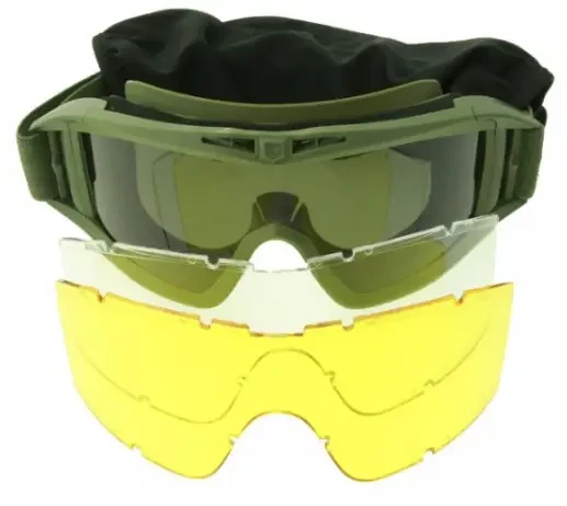 Защитные очки тактические STS , защитная маска со сменными линзами - фото 1 - id-p1637458167