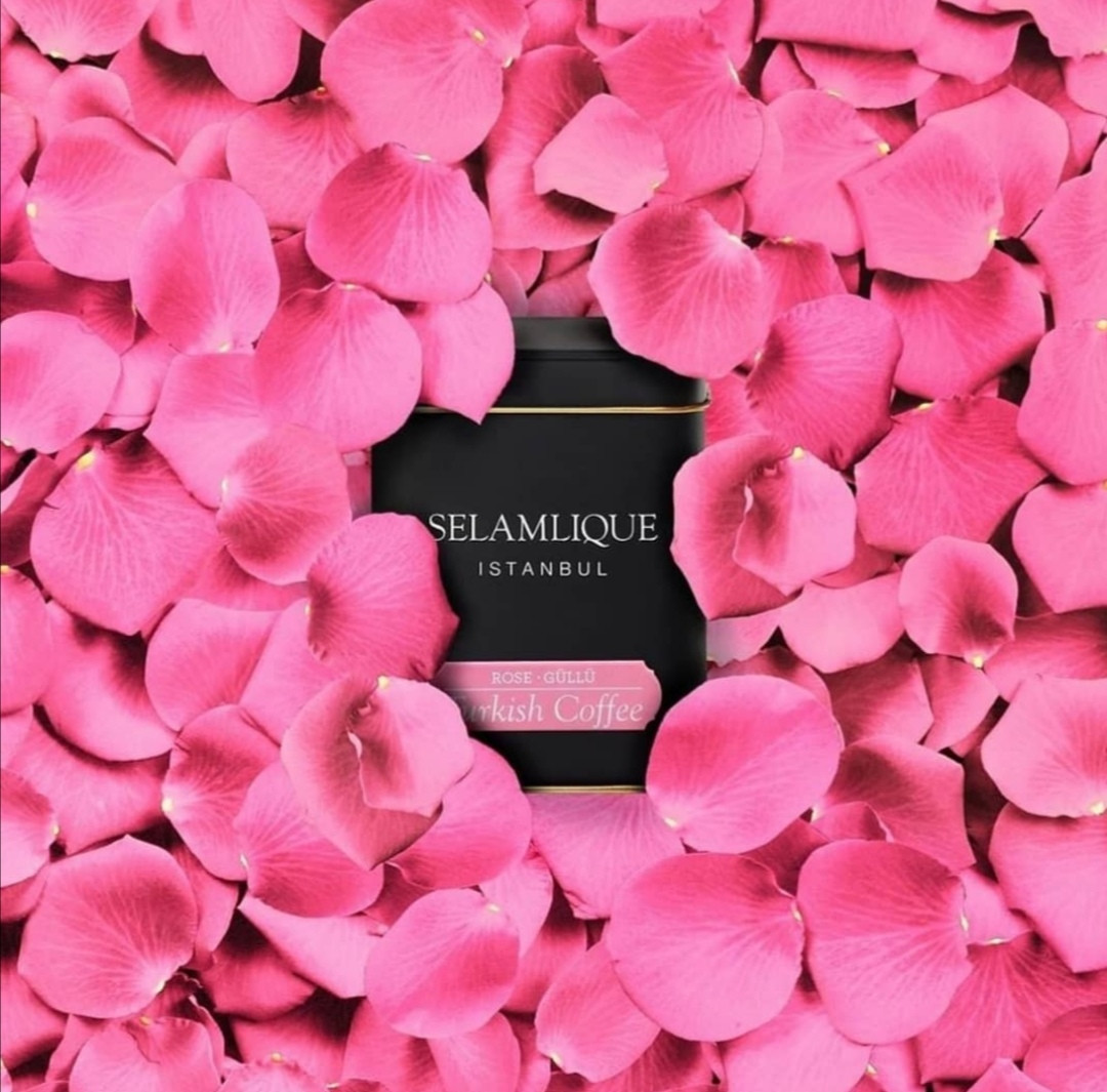 Турецька кава дрібномелена Selamlique з трояндою 125 г, кава для турки середнього обсмаження, помірно міцна, фото 1