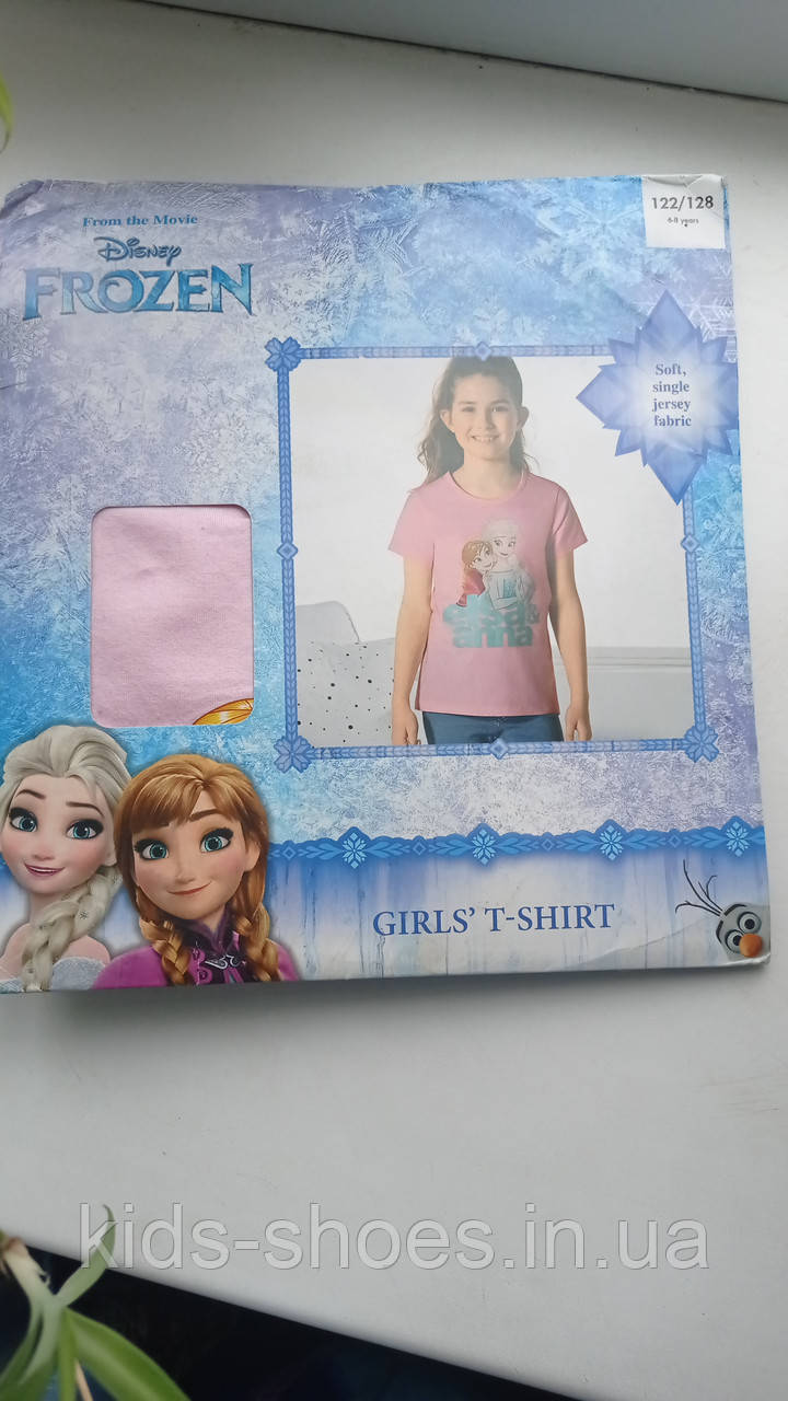 Модна футболка для дівчинки Frozen 122-128 Анна й Ельза - фото 1 - id-p1652472641
