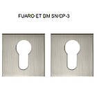 FUARO Накладка під циліндр ET DM SN/CP-3 матовий нікель/хром, фото 2