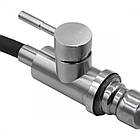 Кран для кухні з нержавіючої сталі sus 304 VENTA VA3008E-black чорний гнучкий носик, фото 6