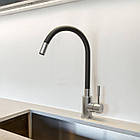 Кран для кухні з нержавіючої сталі sus 304 VENTA VA3008E-black чорний гнучкий носик, фото 7