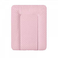 Пеленальный матрас с мягкими бортиками, размер 50x70 Caro Premium line, pink nude, розовый дым