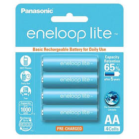 Акумулятори Panasonic Eneloop Lite AA 1000 mAh, BK-3LCC, 3000 циклів (паковання: блістер)