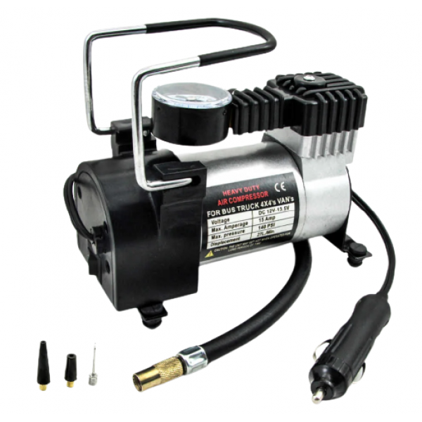 Автомобільний компресор air pump 12В 965 кПа міні насос для накачування коліс, фото 1