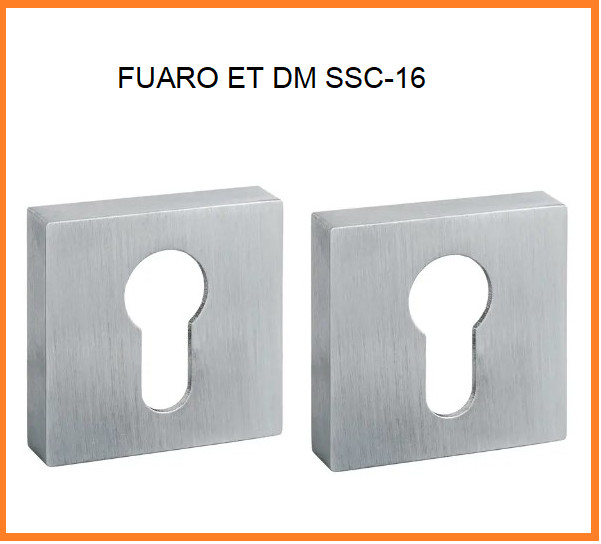FUARO Накладка під циліндр ET DM SSC-16 сатинований хром