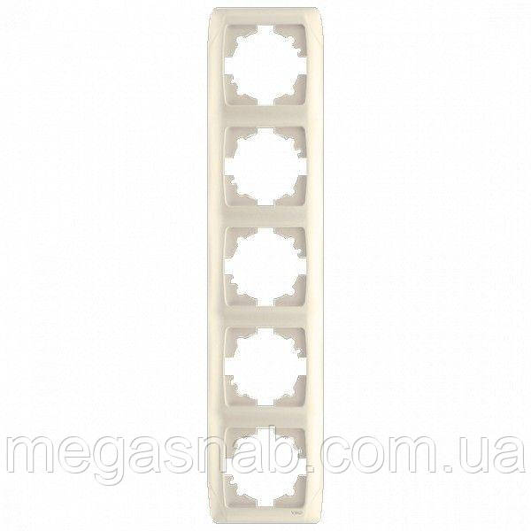 Рамка 5-ша Carmen крем вертикальний крем, фото 1