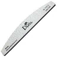 Пилка для ногтей полумесяц минеральная Divia 100/100 Di772(C) Пилочка для искусственных ногтей