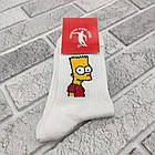 Носки женские весна/осень высокие с приколами Добра Пара 36-40р барт белые 30024977, фото 2