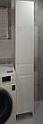 Пенал ЮВВІС у ванну кімнату білий 35 см підлоговий ЕЛЬБА з кошиком для білизни, фото 5