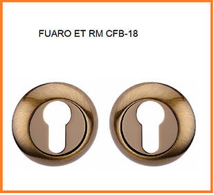 FUARO Накладка под цилиндр ET RM CFB-18 кава глянець