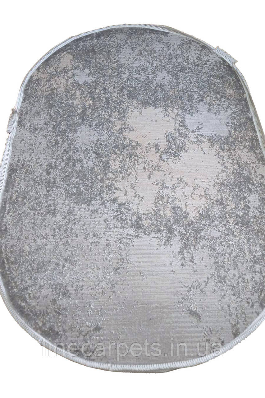 Овальний бежевий рельєфний килим LEVADO 03916B L. GREY-BEIGE, фото 1
