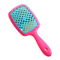 Расческа для волос Super Hair Brush Розовая с голубым