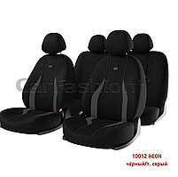 Комплект автомобільних мультимодельних чохлів модель NEON 10012 чорний/ темн. сірий