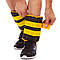 Обтяжувачі-манжети для рук і ніг 2,5 кг (2 x 2,5 кг) верх-поліестер наповнювач-пісок, чорно-жовті, фото 5
