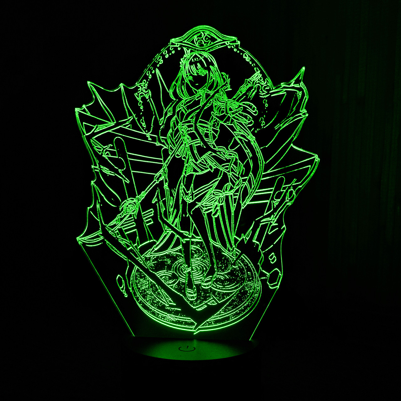 Акриловий світильник-нічник Сьогун Райден Баал 2 зелений tty-n001690
