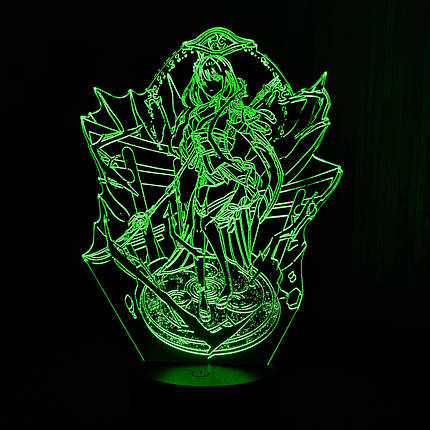 Акриловий світильник-нічник Сьогун Райден Баал 2 зелений tty-n001690, фото 2
