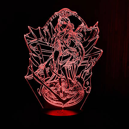 Акриловий світильник-нічник Сьогун Райден Баал 2 червоний tty-n001691, фото 2