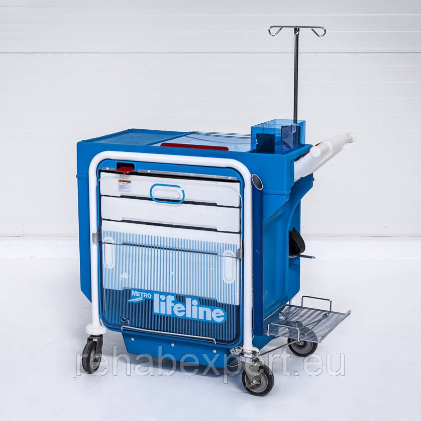 Б/У Реанімаційна Тумба Асистент Анестезіолога Metro LifeLine Reanimation Trolley Anesthesia Assistant Used, фото 1