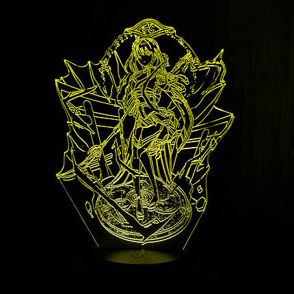 Акриловий світильник-нічник Сьогун Райден Баал 2 жовтий tty-n001692, фото 2