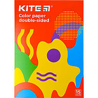 Бумага цветная двусторонняя Kite Fantasy K22-250-2, А4