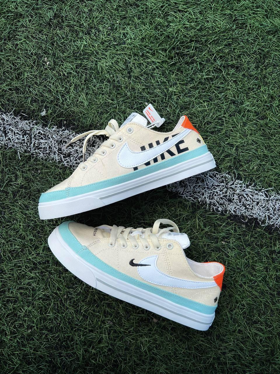 Кросовки чоловічі бежеві Nike Court Legacy CNVS (08691)