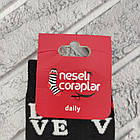 Шкарпетки високі весна/осінь Neseli Coraplar Daily Black Love 7115 Туреччина one size (37-43р) 20033453, фото 4