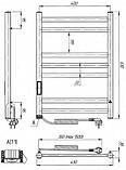 Електрична рушникосушка Laris Кватро П7 400 х 600 Е (підключення зліва) S, фото 6