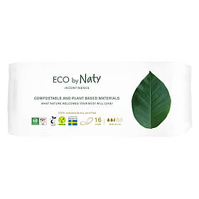 Урологічні органічні жіночі прокладки ECO by Naty mini plus 16 шт. (без крилець)