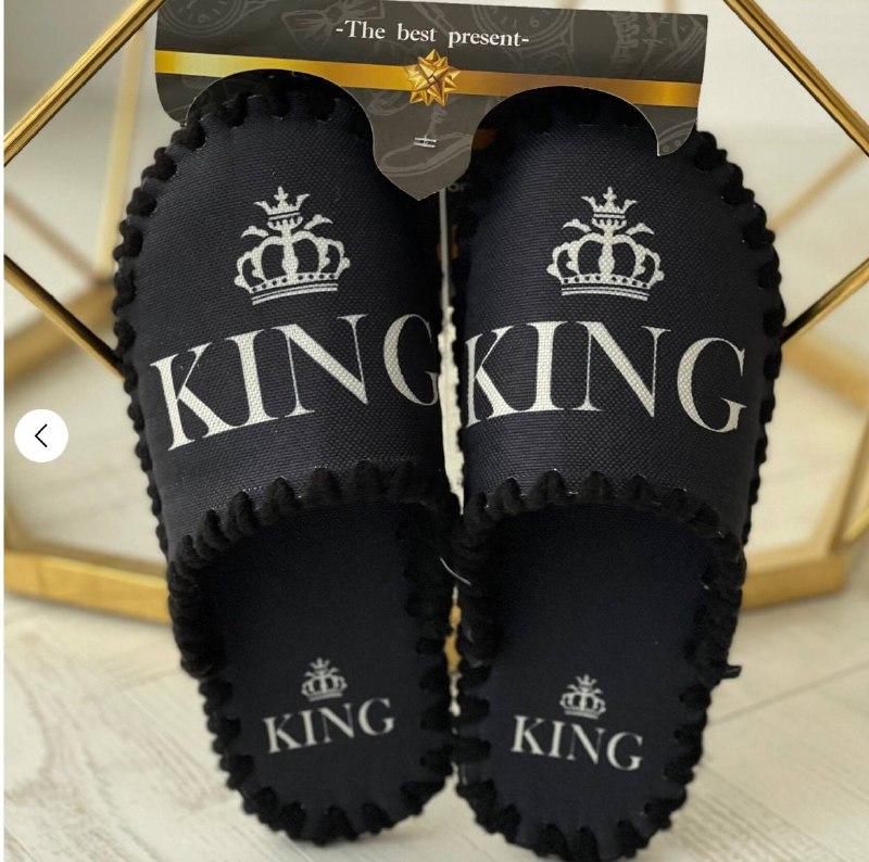 Чоловічі тапочки домашні войлочні тапки із закритим носком капці ручної роботи  «King» Король