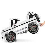 Дитячий електромобіль на акумуляторі джип Mercedes M 4179 на радіокеруванні для дітей 3-8 років білий, фото 8