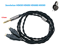 Балансный balanced кабель штекер 4.4мм Sennheiser HD650 HD600 HD660S HD 650 HD430 Fostex TH-610 Massdrop HD58x