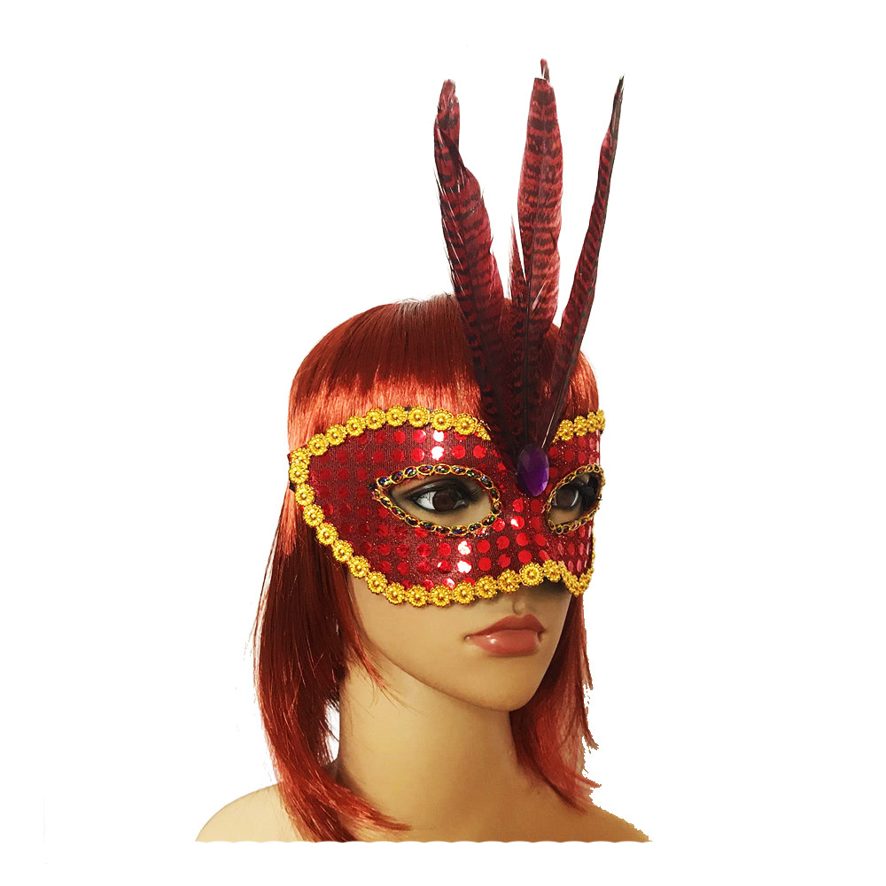 Венеціанська маска Фантазія червона
