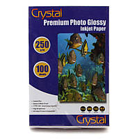 Фотобумага Crystal, глянцевая, A6 (10x15), 250 г/м, 100 л (GL-R6-250-100)